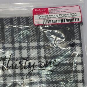 Thirty-One Timeless Memory Pouches - Small - Merry Wishes Gift Bag